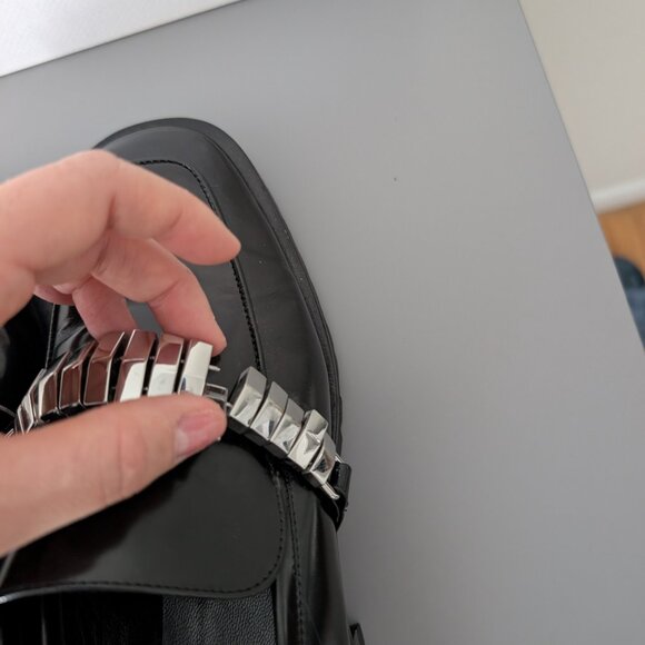 Elleme Black Leather Loafers Size 7 - Picture 5 of 6